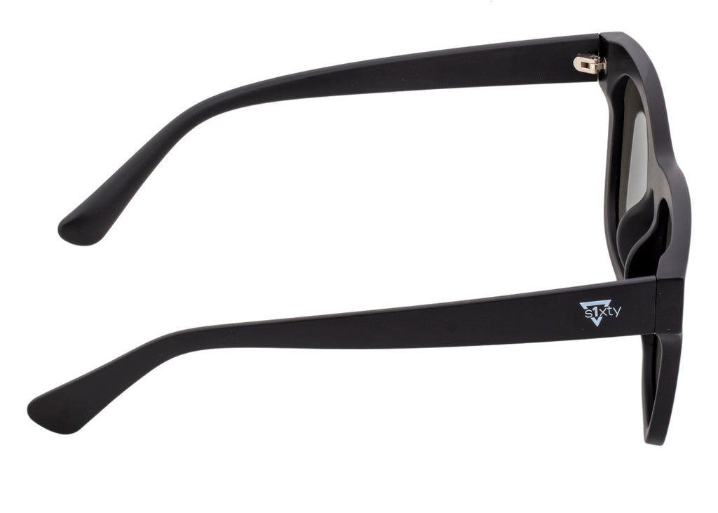 Sixty One Delos Unisex Sunglasses Black Frame Blue Lens