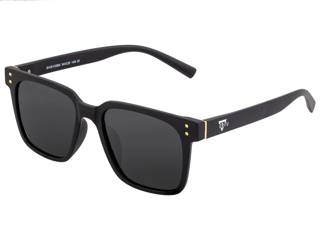Sixty One Capri Unisex Sunglasses Black Frame Black Lens
