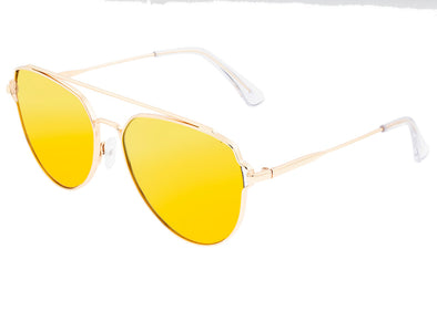 Sixty One Nudge Polarized Sunglasses - Gold/Yellow