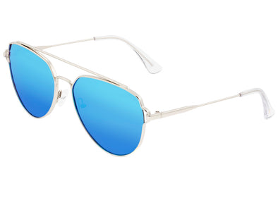 Sixty One Nudge Polarized Sunglasses - Silver/Blue