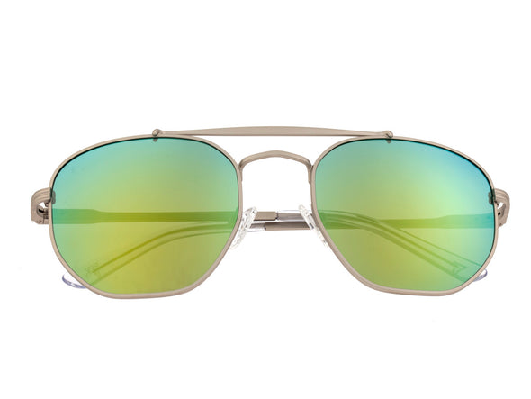 Sixty One Stockton Polarized Sunglasses - Silver/Yellow-Green