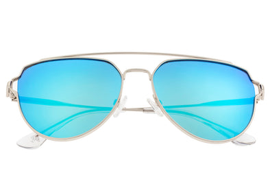 Sixty One Nudge Polarized Sunglasses - Silver/Blue