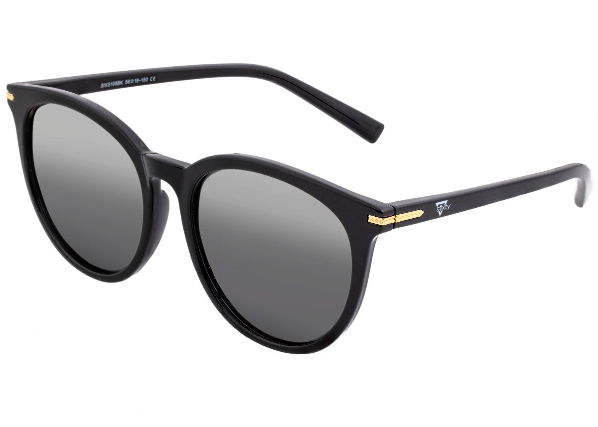 NS1006BFBL PC Black Frame with Black Glass Lens Sunglasses