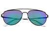 Sixty One Nudge Polarized Sunglasses - Black/Blue-Green