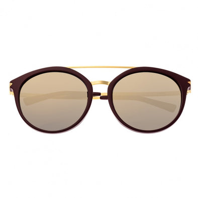 Sixty One Moreno Polarized Sunglasses - Burgandy/Gold SIXS145GD